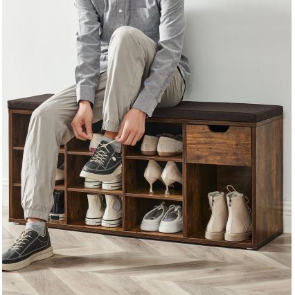 Pantofar VOREN maro/negru