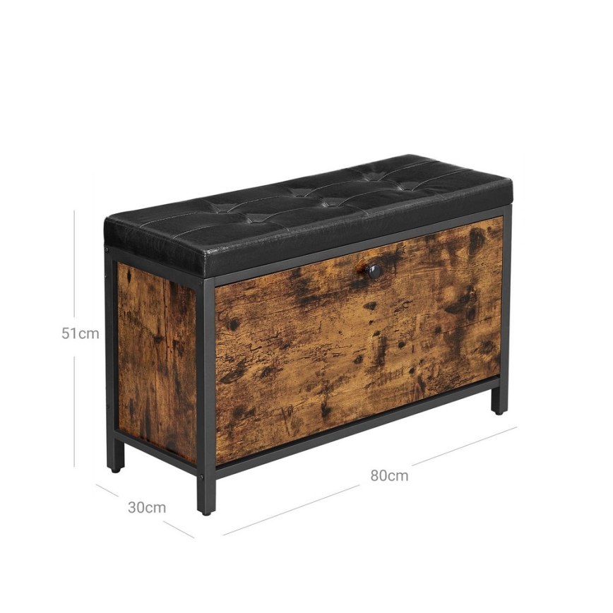 Pantofar VOREN maro/negru