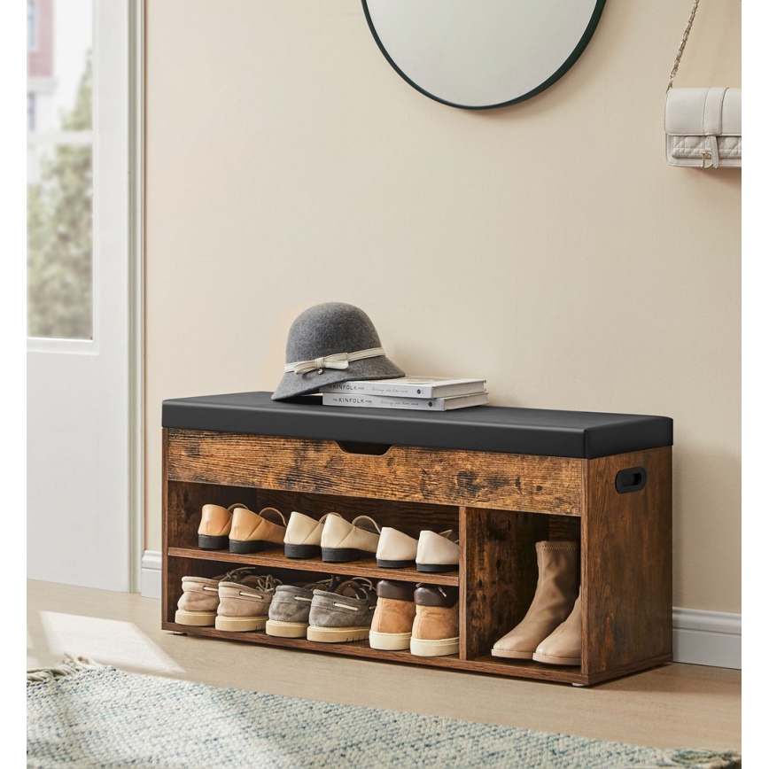 Pantofar VOREN maro/negru