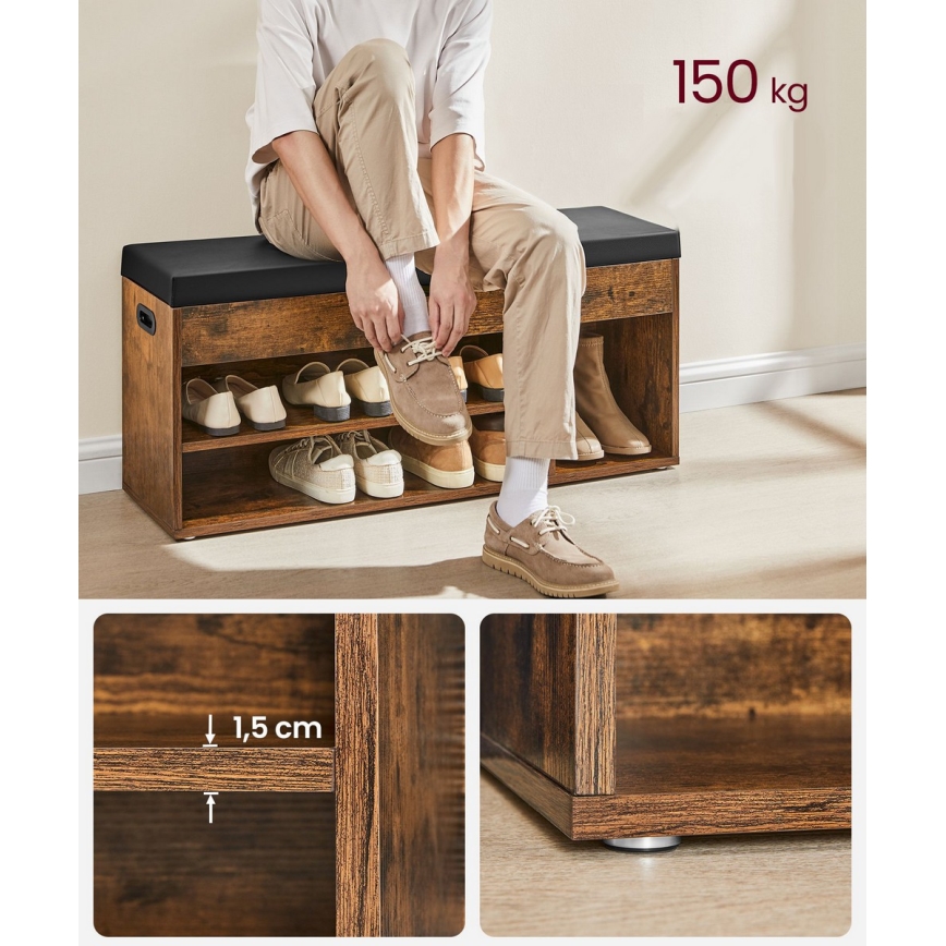 Pantofar VOREN maro/negru