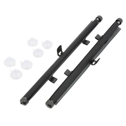 Parasolar retractabil cu ventuze cu blocare 42 cm 2 buc. gri