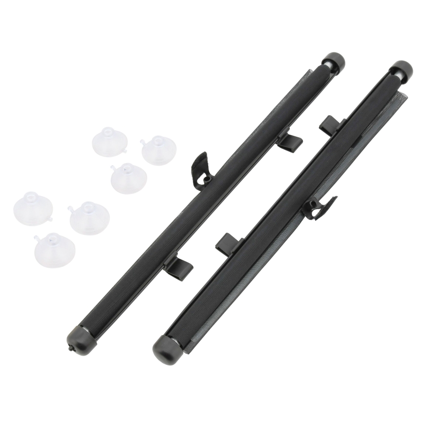 Parasolar retractabil cu ventuze cu blocare 42 cm 2 buc. gri