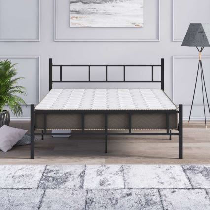 Pat metalic dublu PIRON 120 x 200 cm, negru, capacitate portantă 120 kg