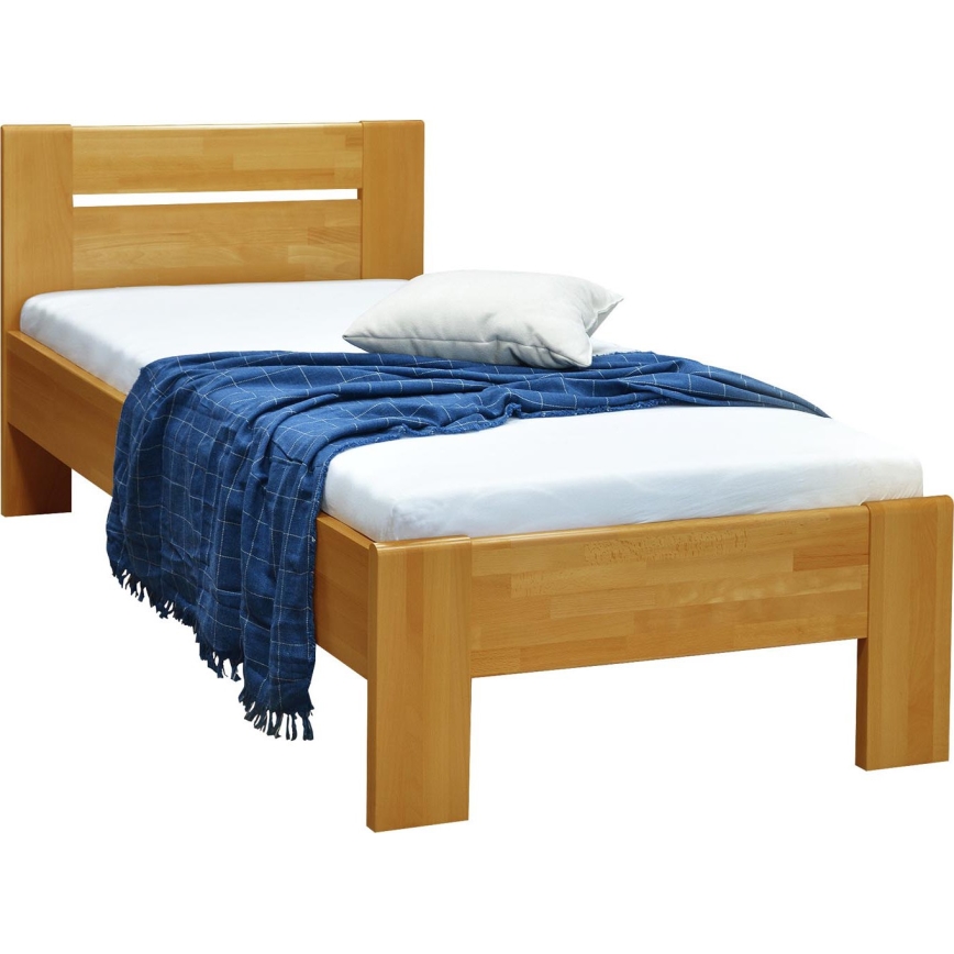 Pat pentru o persoană AMBER 90x200 cm, nuc deschis