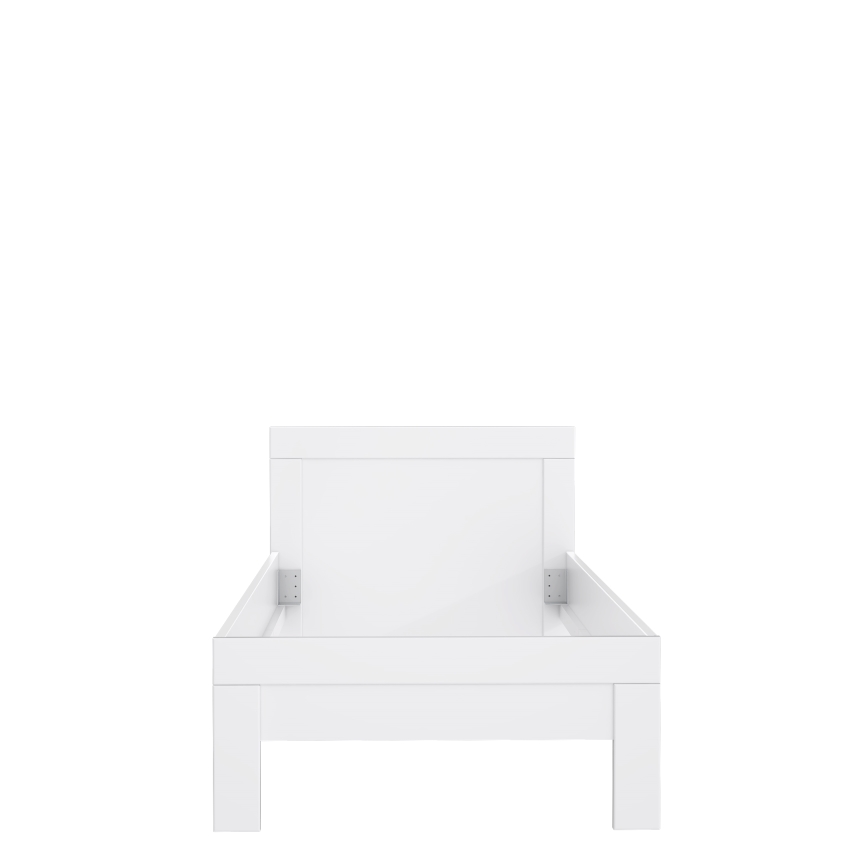 Pat pentru o persoană SNOWIE 90 x 200 cm, alb