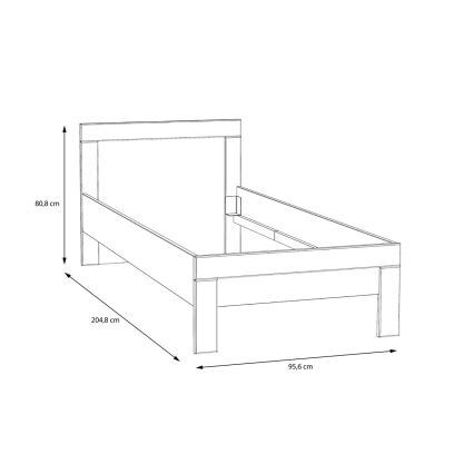 Pat pentru o persoană SNOWIE 90 x 200 cm, alb