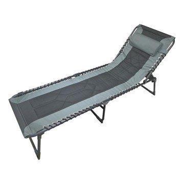 Pat pliabil pentru camping, gri