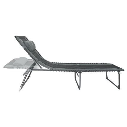 Pat pliabil pentru camping, gri