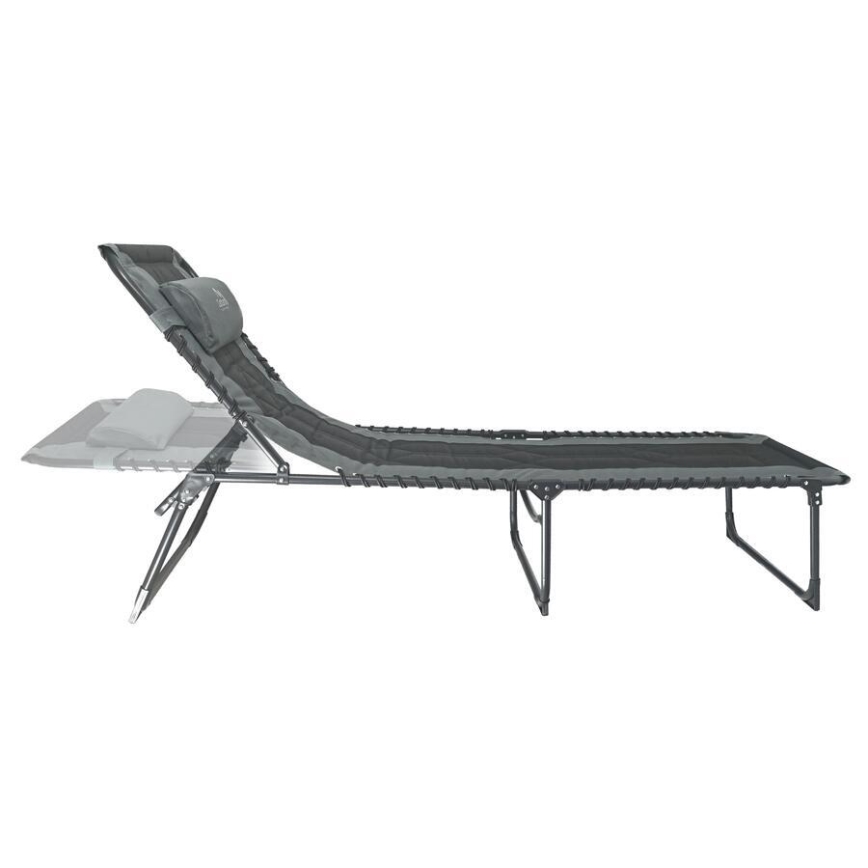 Pat pliabil pentru camping, gri