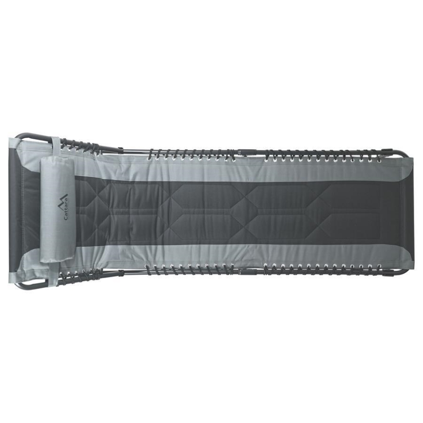 Pat pliabil pentru camping, gri