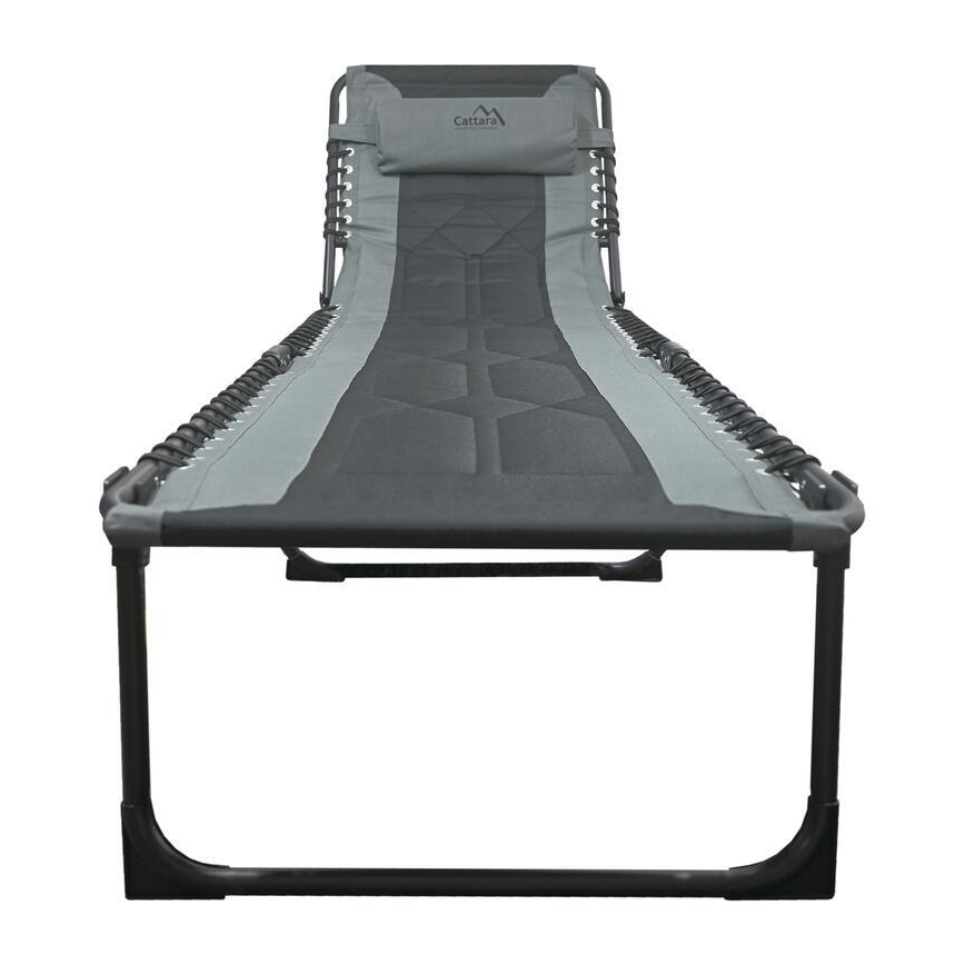 Pat pliabil pentru camping, gri