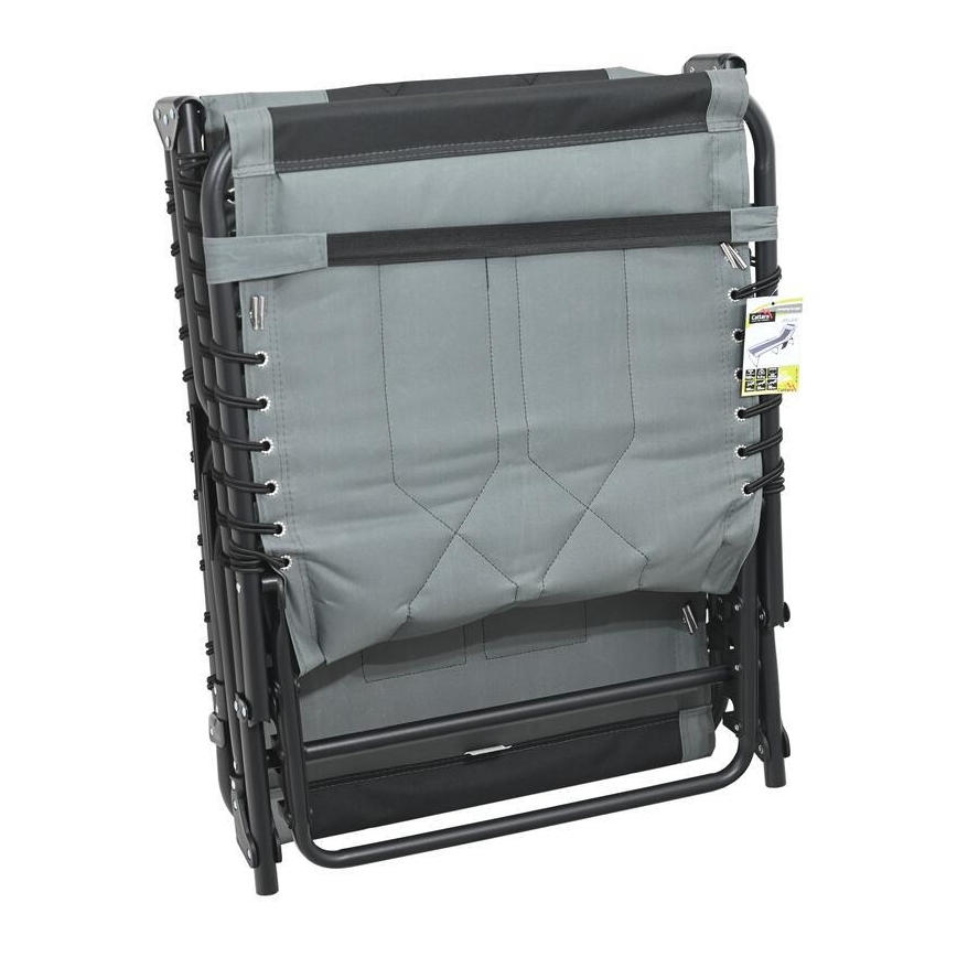 Pat pliabil pentru camping, gri