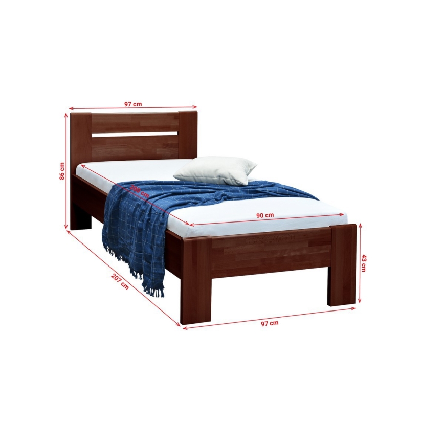 Pat single AMBER 90 x 200 cm, nuc închis