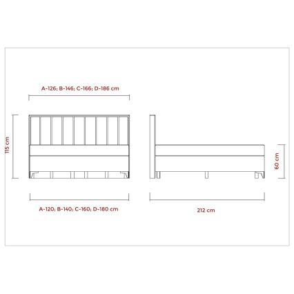 Pat tapițat ALICIA 160x200 cm, cu saltele și topper, prevăzut cu spațiu de depozitare, bej