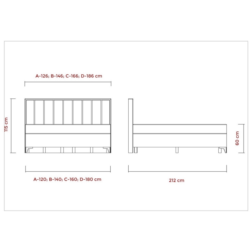 Pat tapițat ALICIA 180x200 cm, bej, cu saltele, topper și spațiu de depozitare
