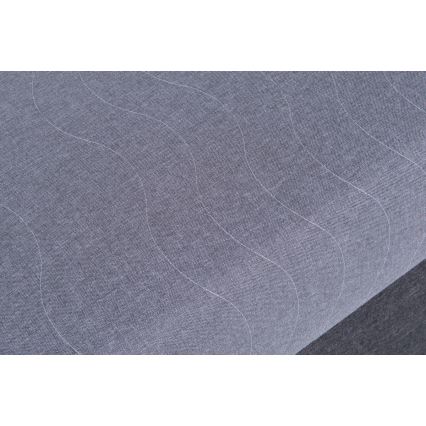 Pat tapițat cu spațiu de depozitare JACOB XL, 90x200 cm, capacitate 130 kg, gri
