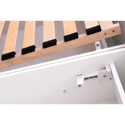 Pat tapițat MARIA 160x200 cm, cu spațiu de depozitare, fără saltea, taupe