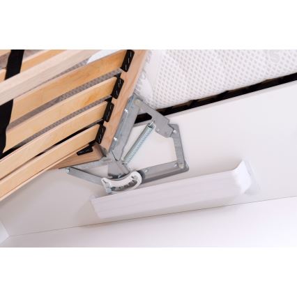 Pat tapițat VIOLET, cu spațiu de depozitare, fără saltea, 180 x 200 cm, bej