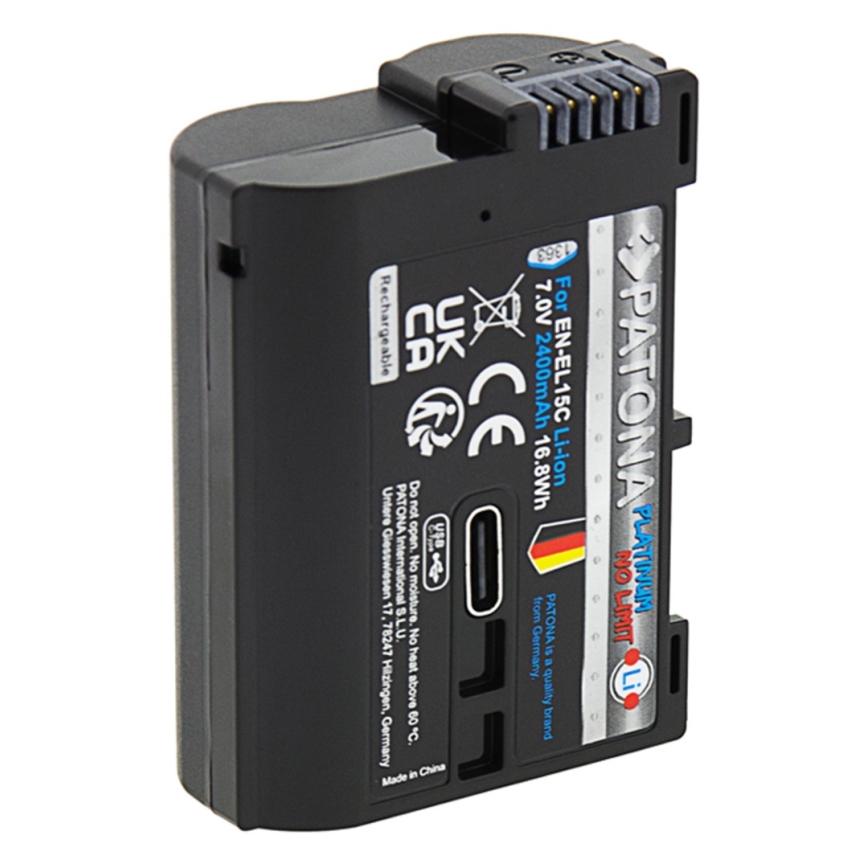 PATONA - Acumulator Nikon EN-EL15C 2600 mAh Li-Ion Platinum USB-C