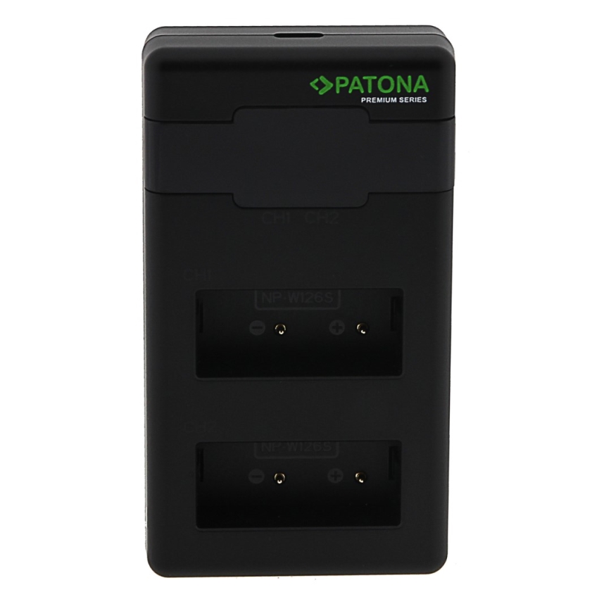 PATONA - Încărcător rapid dual pentru Fuji NP-W126 + cablu USB-C 0,6 m