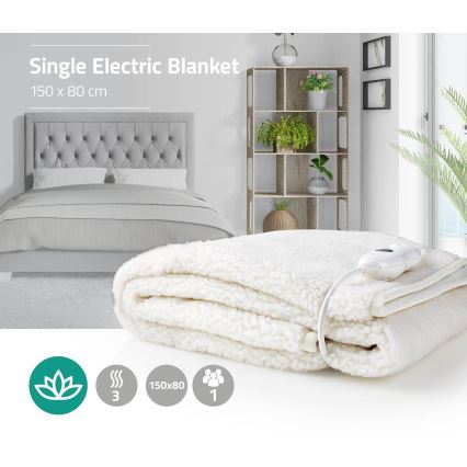 Pătură electrică 60W/230V 150x80 cm lână