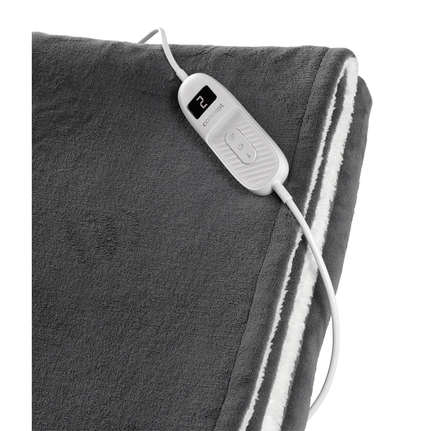 Pătură electrică Concept DV7420, 160 W/230 V, 180 x 130 cm, gri/alb