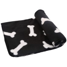 Pătură pentru animale de companie 75x75 cm neagră Nobleza