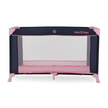 Pătuț de voiaj Baby Tiger VIKI roz KINDERKRAFT