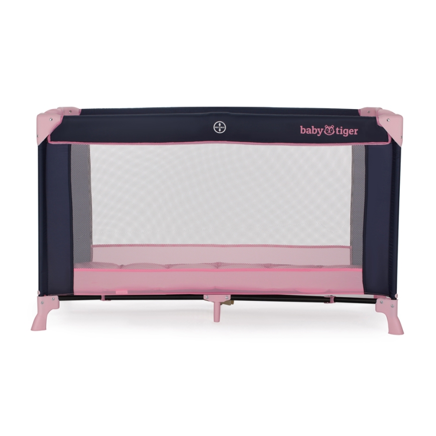 Pătuț de voiaj Baby Tiger VIKI roz KINDERKRAFT