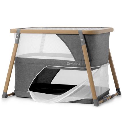 Pătuț de voiaj KINDERKRAFT  4 în 1 SOFI gri