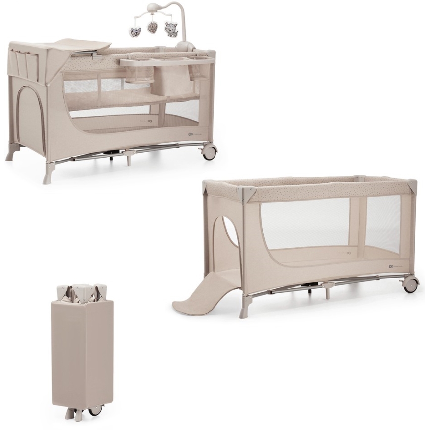 Pătuț de voiaj KINDERKRAFT JOY 2 bej cu accesorii