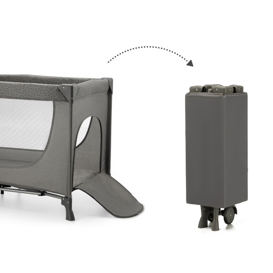 Pătuț de voiaj KINDERKRAFT JOY 2 gri