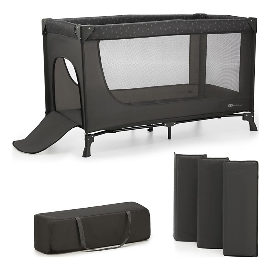 Pătuț de voiaj KINDERKRAFT JOY gri