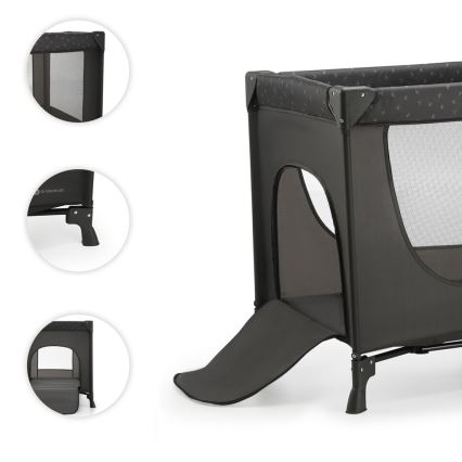 Pătuț de voiaj KINDERKRAFT JOY gri