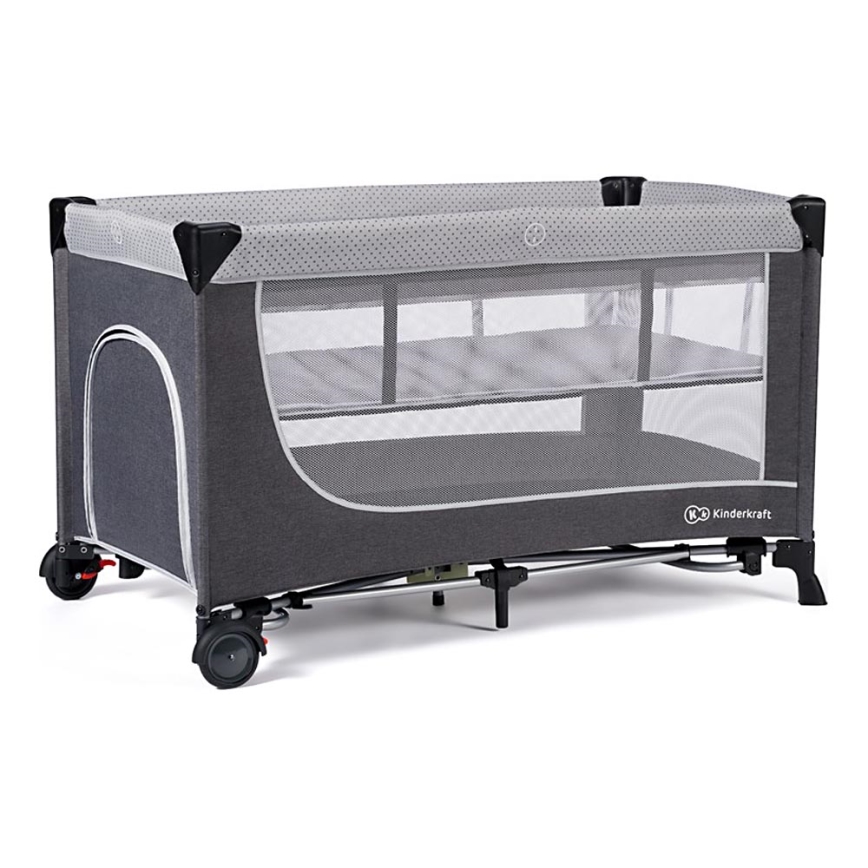Pătuț de voiaj KINDERKRAFT SELECT LEODY gri