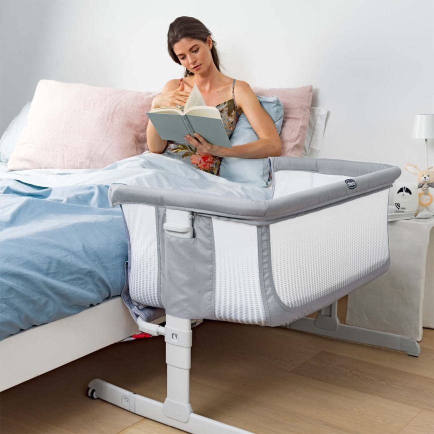 Pătuț NEXT2ME AIR gri deschis Chicco