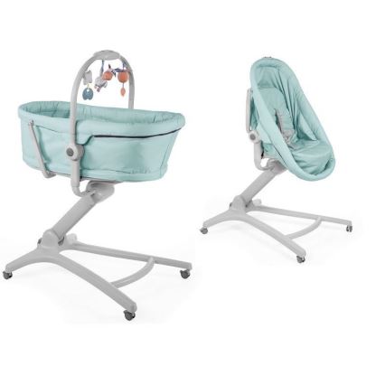 Pătuț pentru bebeluși 4 în 1 Chicco BABY HUG Aquareelle turcoaz