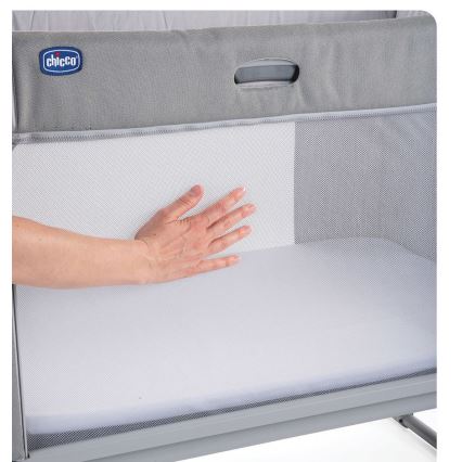 Pătuț pentru bebeluși Chicco 3v1 NEXT2ME FOREVER gri închis