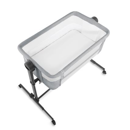 Pătuț pentru bebeluși KINDERKRAFT NESTE UP 2 gri deschis