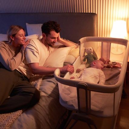 Pătuț pentru bebeluși LUNA gri