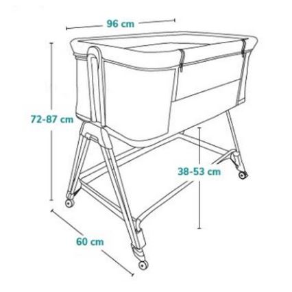 Pătuț pentru bebeluși LUNA gri