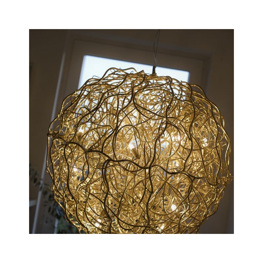 Paul Neuhaus 2019-12 - Lustră suspendată pe cablu SAREA 15xG9/40W/230V aurie