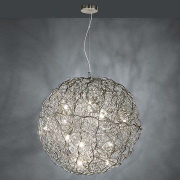 Paul Neuhaus 2019-21 - Candelabru suspendat pe cablu SAREA 15xG9/40W/230V argintiu