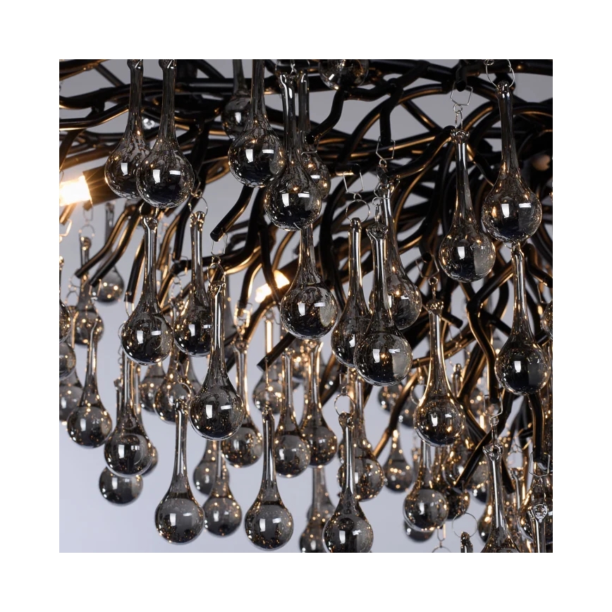 Paul Neuhaus 2192-18 - Lustră suspendată pe cablu ICICLE 10xG9/40W/230V 50x100 cm negru