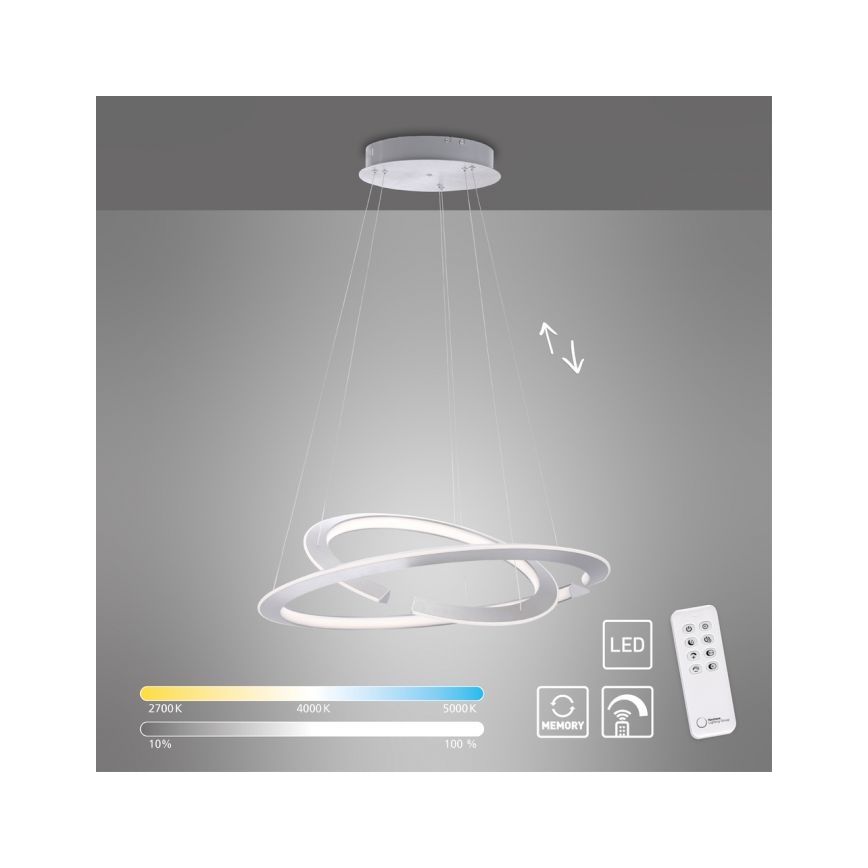 Paul Neuhaus 2491-55 - Candelabru LED reglabil pe cablu ALESSA 2xLED/26W/230V cu telecomandă