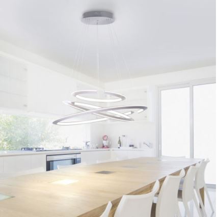 Paul Neuhaus 2493-55 - Candelabru LED reglabil pe cablu ALESSA 3xLED/38W/230V cu telecomandă