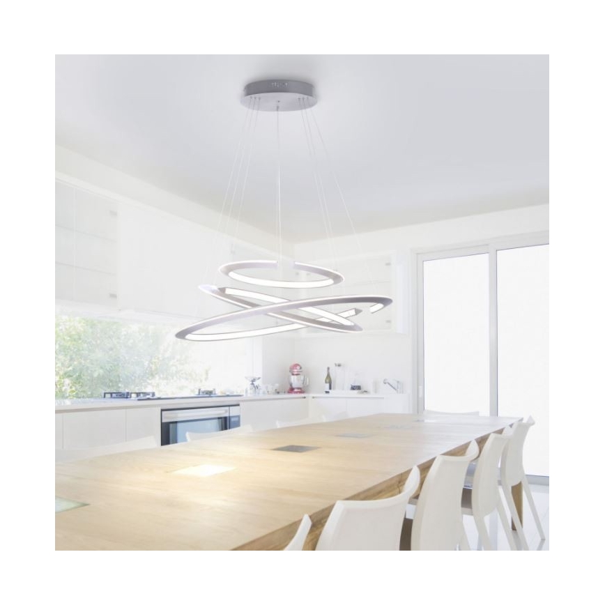 Paul Neuhaus 2493-55 - Candelabru LED reglabil pe cablu ALESSA 3xLED/38W/230V cu telecomandă