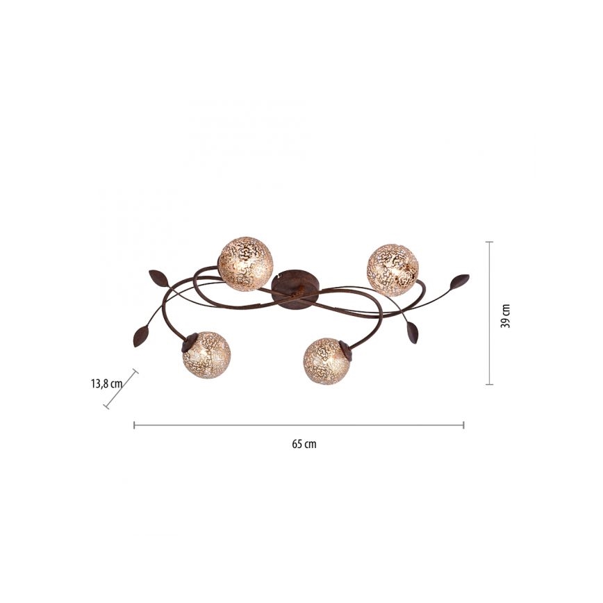Paul Neuhaus 6395-48 - Lustră aplicată GRETA 4xG9/40W/230V