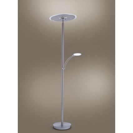 Paul Neuhaus 673-55 - Lampă de podea LED reglabilă ARTUR 2xLED/21W/230V+LED/6W crom lucios