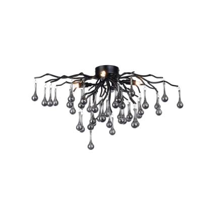 Paul Neuhaus 8090-18 - Lustră aplicată ICICLE 4xG9/40W/230V 30x60 cm negru